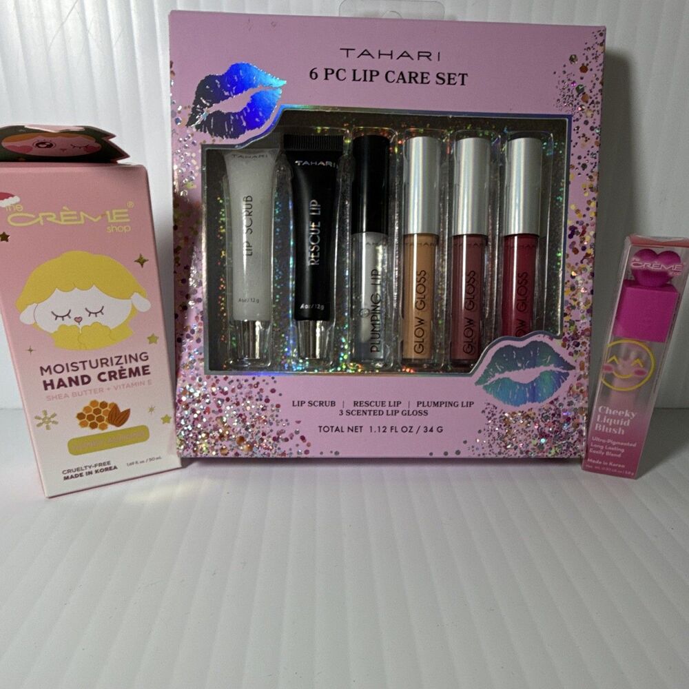 Tahari 6-Pc Lip Care Set w/Lip Scrub, Lip Plumper & 3 Glosses 1.12oz